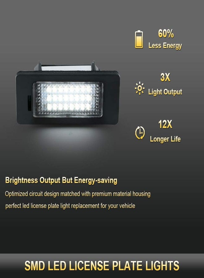 Gempro مصباح لوحة ترخيص Gempro، قطعتان من مصابيح LED للوحة الترخيص لسيارات أودي A1 A4 A5 A6 A7 S5 Q5 RS5 TT TTRS، يعمل بـ 24 مصباح LED أبيض زينون SMD - Image 2